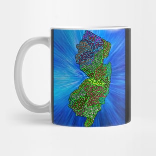 New Jersey - Pop Art Style with Vector Background Mug